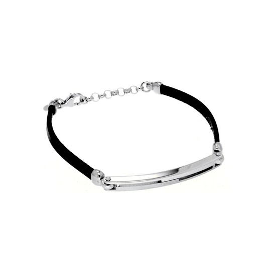 Bracciale Bracciale in argento e pelle