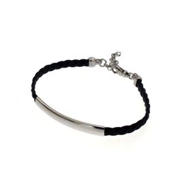 Silver and Leather Bracelet