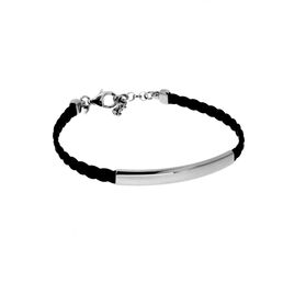 Silver and Leather Bracelet